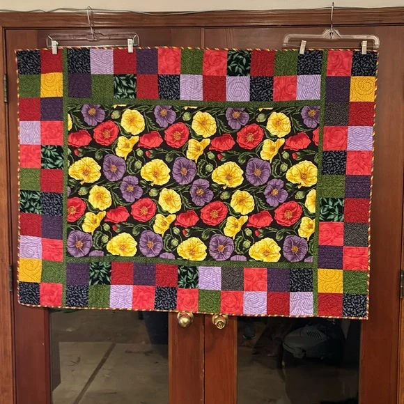 Autographed handmade lap quilt